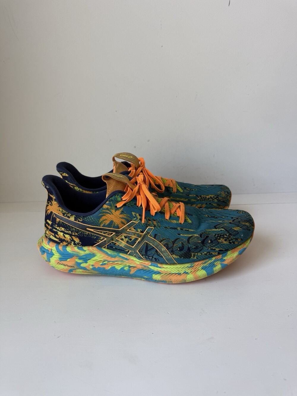 ASICS Noosa Tri 14 Running Shoes Mens Size 10.5 Blue Orange 1011B368